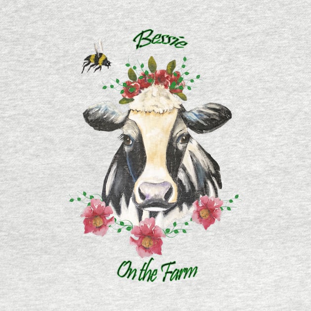 On the Farm - Bessie the Cow by Cal Kimola Brown